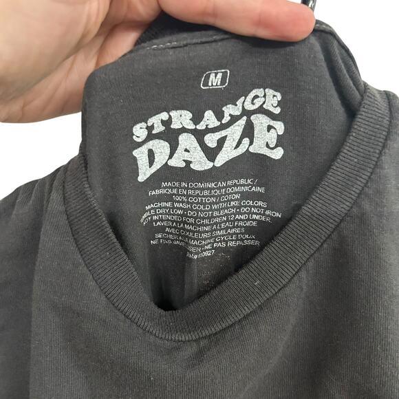 Retro Palm Springs Cocktail Tee Strange Daze California Black Size M - Picture 2 of 4